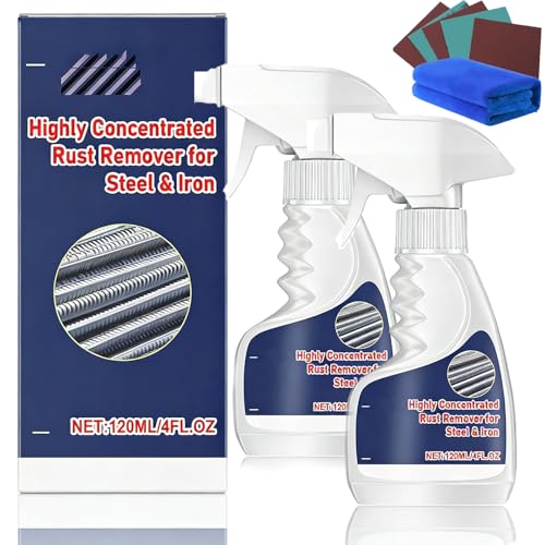Anti Rouille Metal, Highly Concentrated Steel Rust Remover, Dissolvant De Rouille Haute Performance Pour Métal, Derouillant Puissant Et Bombe Antirouille, Derouillant Puissant Pour Métal (2PC)