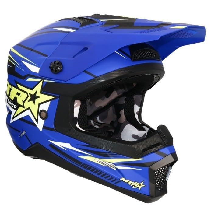 Casco de Motocross niños Shiro MTR MX-308 Azul