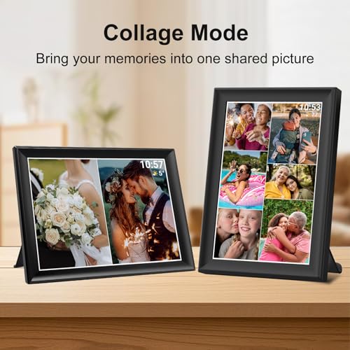 Image of 64GB FRAMEO 10.5 Inch Smart WiFi Digital Photo Frame 1920x1280 FHD IPS LCD Touch Screen, Auto-Rotate, 64GB Storage, Support SD Card & USB Drive, Share Moments Instantly via Frameo App from Anywhere