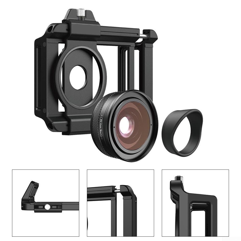 APLZM100 Obiettivo macro compatibile con smartphone con zoom 10 20X, apertura F1 05 e corpo in lega di alluminio per scatti macro ultra chiari