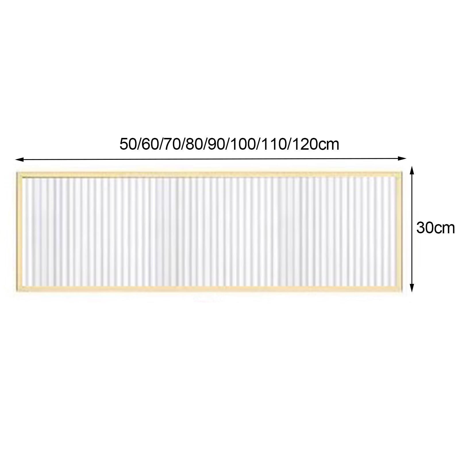 Genérico Mampara de Cristal con Rayas Doradas para Restaurante, 30 x 120 cm, para comedores, Elegante mampara de Media Pared para hoteles y restaurantes de Hot Pots.