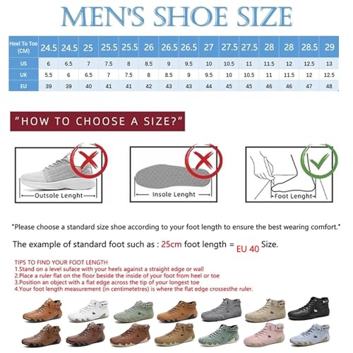 Vogldeck - Anthoern Men Waterproof and Breathable Orthopedic Walking Shoes, Fashion Casual Comfortable Non-Slip Handmade Suede High Boots Beck Shoes for Hiking Driving Chukka Boots(Khaki,48 EU)2