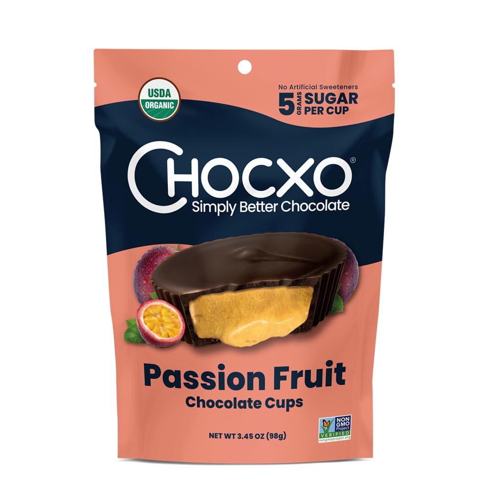 Chocxo, Cups Chocolate Milk Passion Fruit, 3.45 Ounce | Grocery