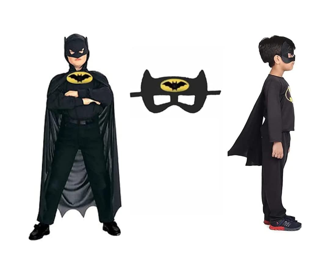 Svnfoxx Superhero Dress For Kids | B Day Party Bat-Man Dress For Kids | Christmas Party Dress For Kids | Halloween Costume For Boys And Girls (6-8 Years, Batboy) - Fabric, Black (B0BL1TXLGB) Amazon Price History, Amazon Price Tracker