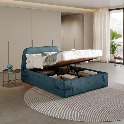 Image of Wakefit Hibernis Queen Size Hydraulic Storage Upholstered Bed