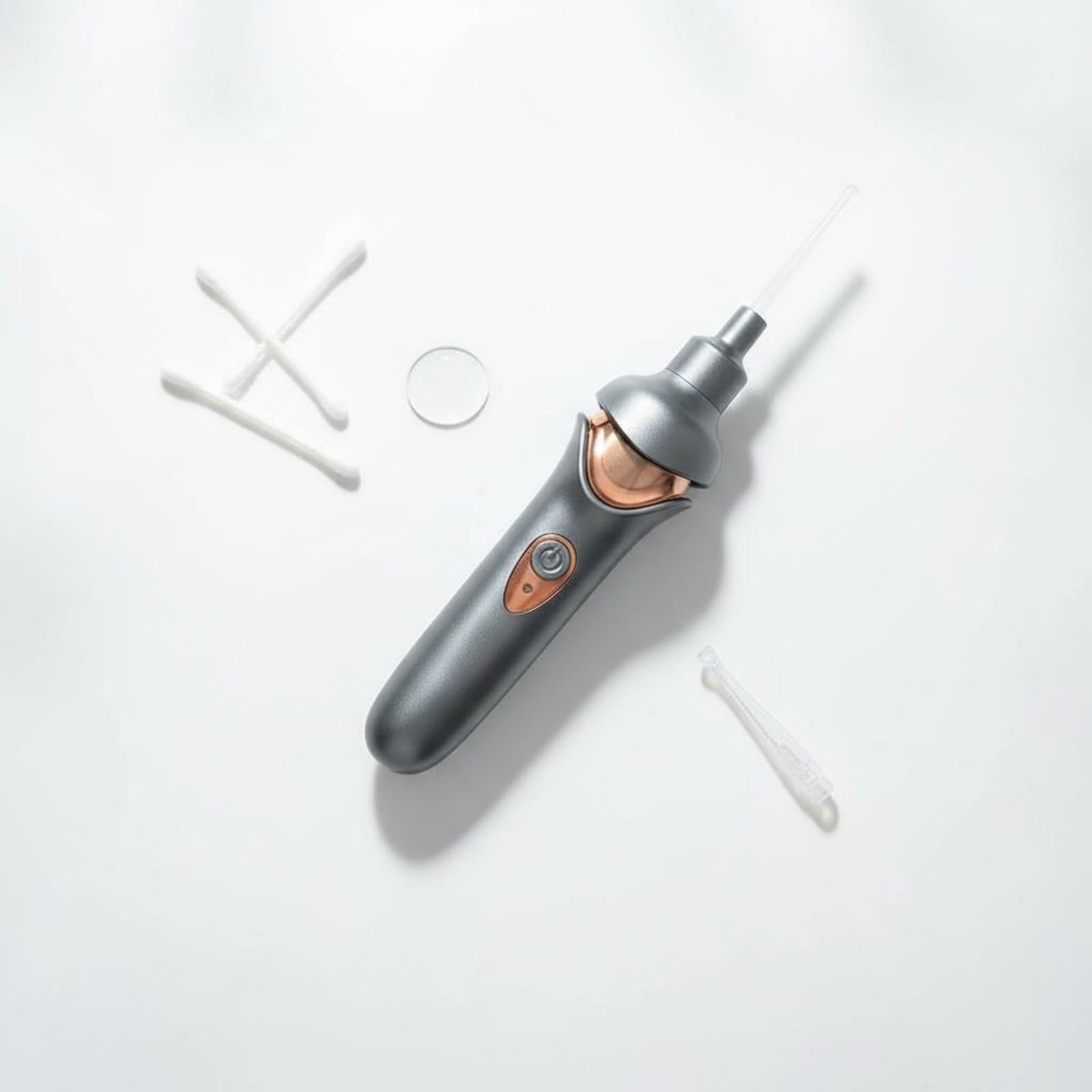 BNF®LED Lighted Ear Wax Vacuum Cleaner – Rechargeable, Low Noise, Luminous Ear Scoop for Adults & Kids – Black/Gray (EC-21)-image-18