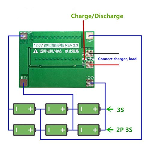 Miniatura 7 de DAOKI 2 unids placa de protección PCB 40A 3S Li-ion cargador de batería de litio PCB BMS placa de protección con equilibrio de carga para 40A motor