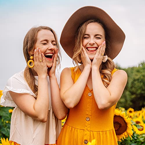 STORYJEWELLERY Story Jewellery Sunflower Ring for Women, Gold Plated Sunflower Ring for Girl, You Are My Sunshine Ring for Women, Birthday Christmas Valentines Gifts Rings for Girls3