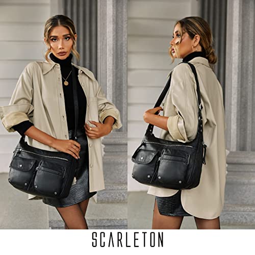 Scarleton Lightweight Shoulder Purse with Multiple Pockets, Casual Travel Handbag for Women, H18002
