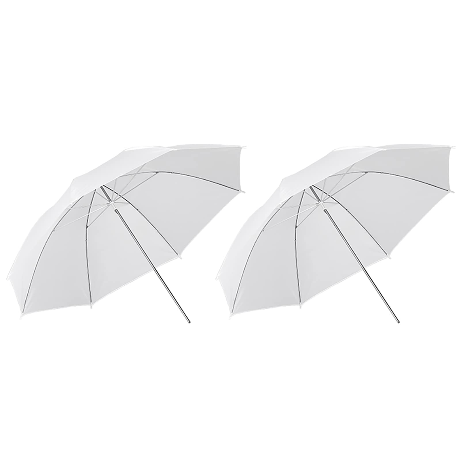 Andoer Kit ombrello per fotografia da studio con ombrelli bianchi da 33 pollici * 2 supporti per treppiede in metallo da 2 m * 2 prese di luce + E27 * 2 per lo streaming live di fotografia di ritratto