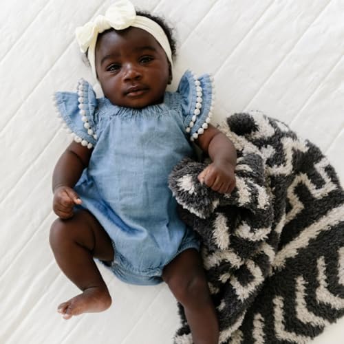 Image of SARANONI Super Soft Blankets for Babies Ultra Soft Double Layer Luxury (Mudcloth, Security 20" x 15")