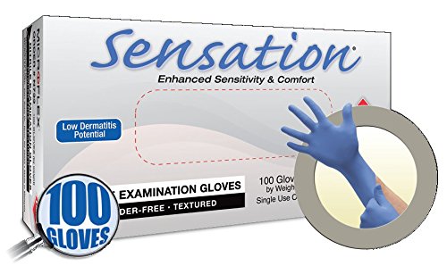 Ansell MICROFLEX Sensation N73 Exam Standard Gloves - XL, Blue (Case of 1,000)