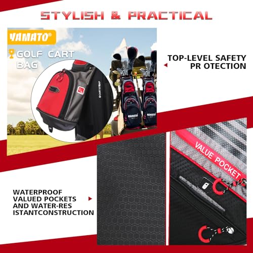 Yamato Golf Cart Bag 14 Way Organizer Divider Top With Handles Cooler Valued Pocket And Rain Cover Super Light Design New Version 1.0 thumb #4
