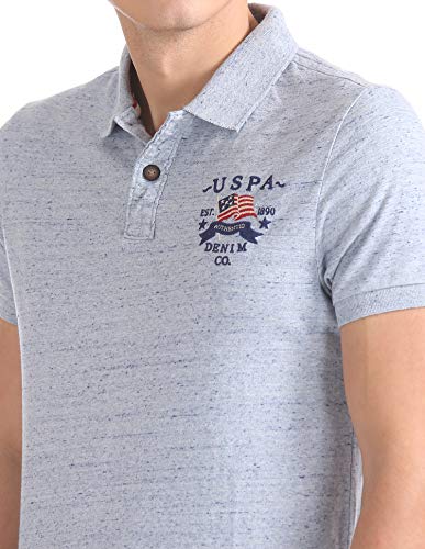 Image of US Polo Men's Solid Regular Fit T-Shirt