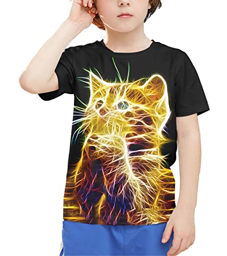 Image of Linnhoy Kids 3D Print Fashion Graphic T-Shirts for Boys Girls 6-16 Years