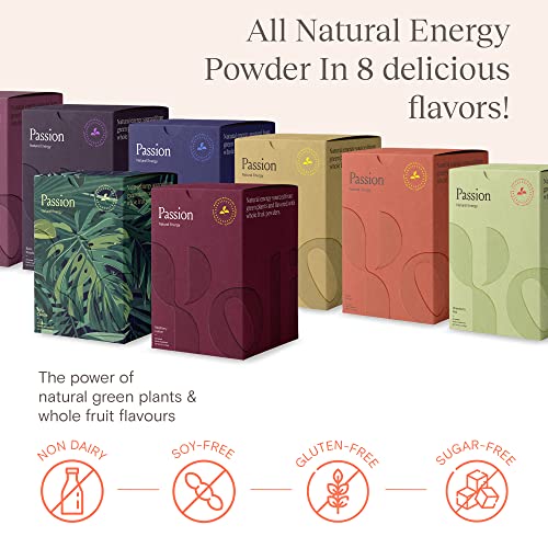 Image of Yoli Passion Energy Powder Mix, Raspberry Lemon, Sugar-Free, 90 Servings | Bulk 90-serving raspberry lemon energy drink mix with green tea and guarana for endurance, stamina, and daily performance.