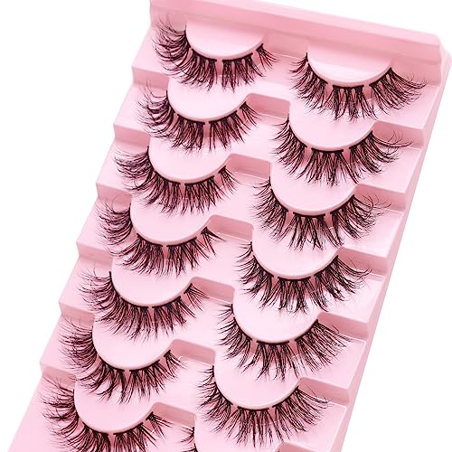 Veleasha Lash Clusters 3D Fluffy & Wispy Diy Individual Lashes Handmade & Lightweight False Eyelashes 7 Pairs Pack Natural Look Eyelashes | Cluster Lashes 03 #TOP6