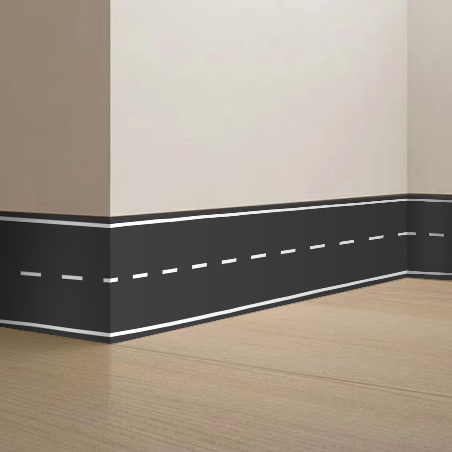 Ruban de route autocollant mural pour créer un circuit de course dans une chambre d'enfant