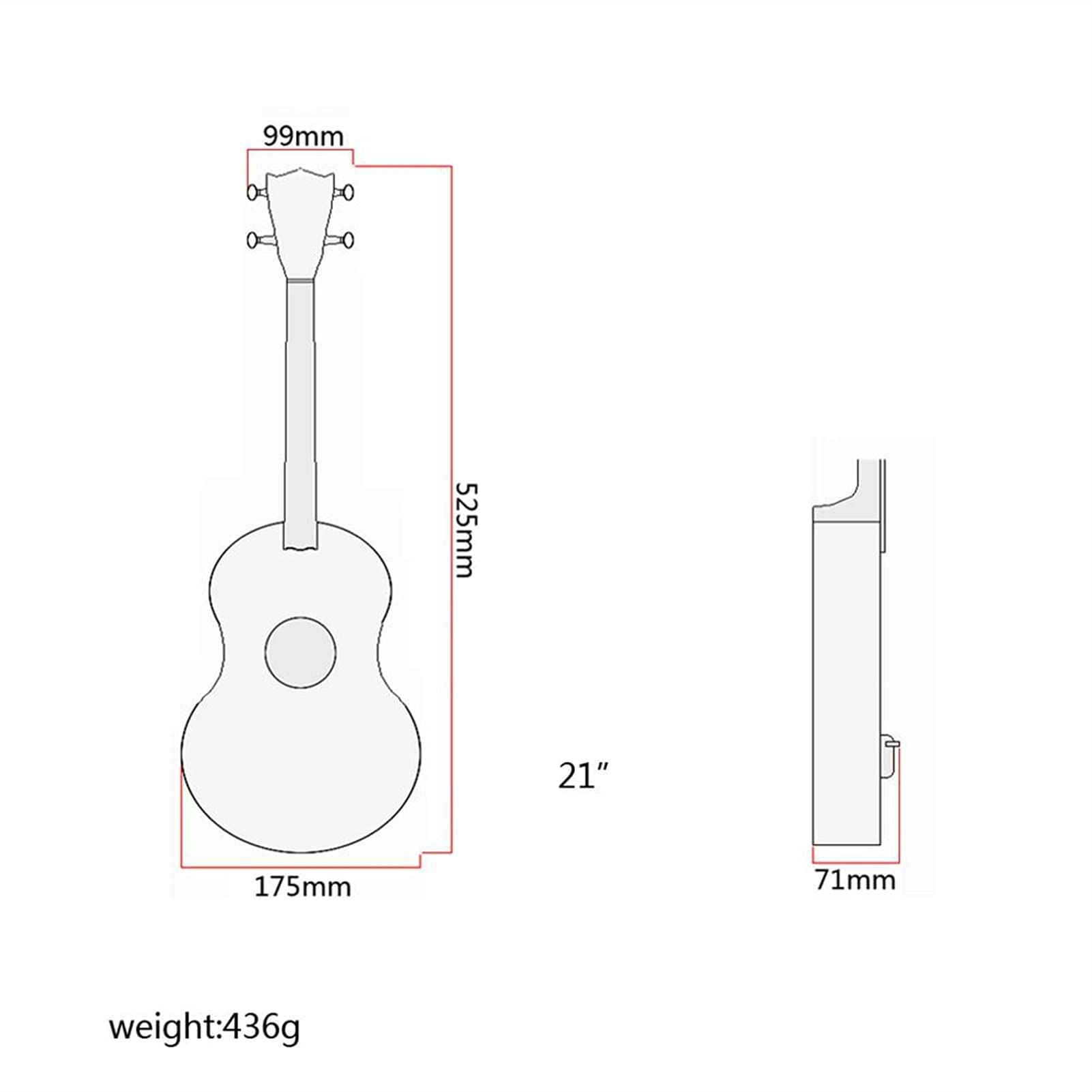 Ukulele Bausatz Konzert-Ukulele 21-Zoll- Ukulele Zebra Holz Hawaiianer Gitarre-Palisander-Musikinstrumente