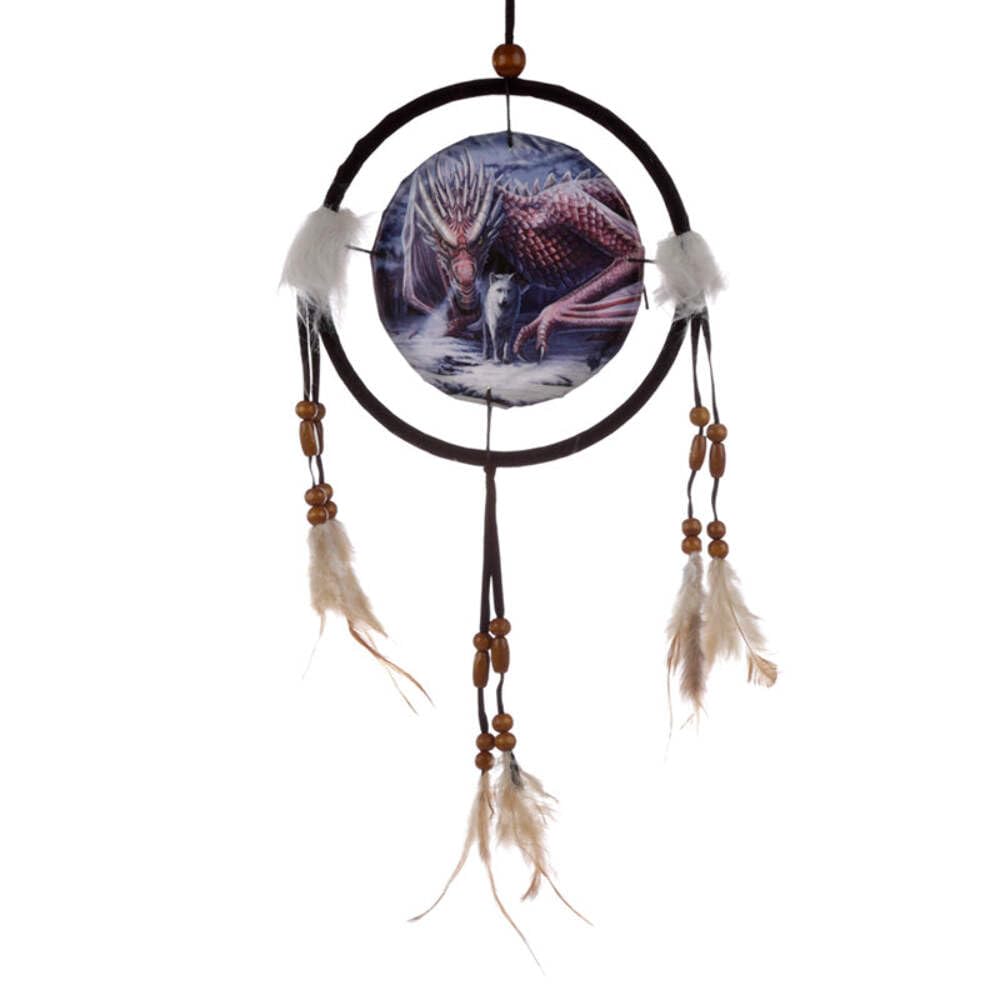 Puckator Multi-Coloured - Multi-Coloured Dream Catcher Lisa Parker Dragon & Wolf Wedding Ring 16 Cm