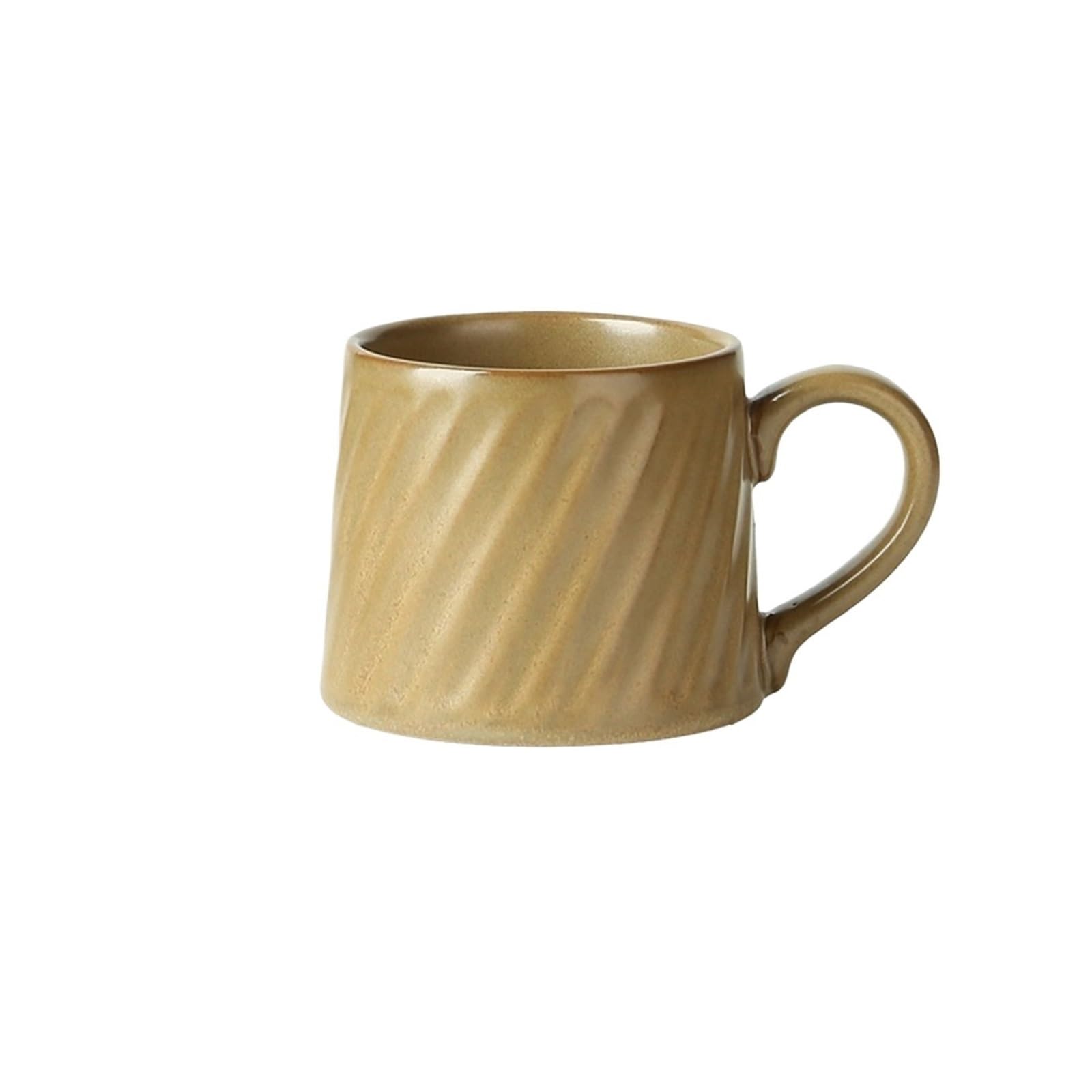 LIBANGRONG-888 Mugs Retro Ceramic Striped Large Capacity Mug Afternoon Tea Milk Coffee Cup 300ml Milk Tea Cup