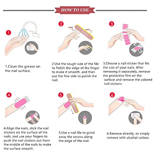 Jerclity 16 Sheets Nail Polish Strips Leopard Print Marbled Mermaid Patterns Self-Adhesive Stick On Nail Stickers Full Nail Wraps For Women Nails Art Gel Nail Strips With Nail File… #TOP6