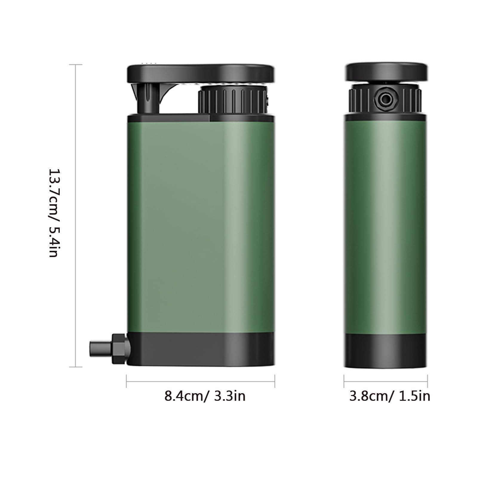 Matybobe Filtrazione Portatile Filtro di Sopravvivenza di Emergenza per Esterni di Filtro dell'Acqua Compatto Acciaio Inossidabile a velocità Rapida Leggera per la Pesca da Campeggio per (K8191)