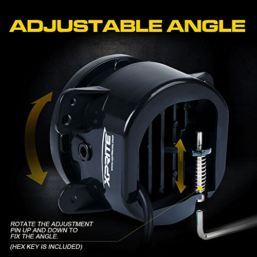 Image of 4 Inch 60W LED Fog Light w /Red Halo DRL Compatible with 07-18 Jeep JK JKU