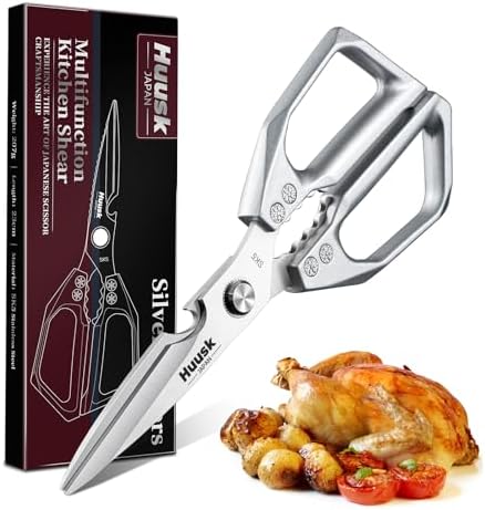 HUUSK Kitchen Scissors All Purpose - Stainless Steel Kitchen Shea...