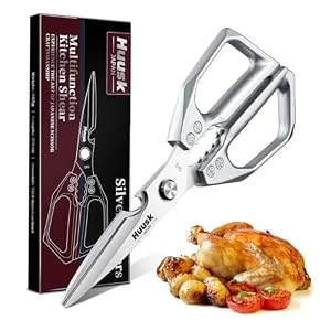 Huusk Kitchen Scissors for Food, Japanese Steel Kitchen Shears All Purpose