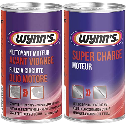 Wynn's Nettoyant Moteur Avant Vidange et Super Charge Additif Huile Moteur