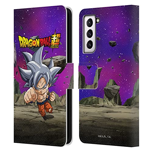 Étui Dragon Ball Super Goku pour Samsung S21 5G en cuir avec rangement cartes