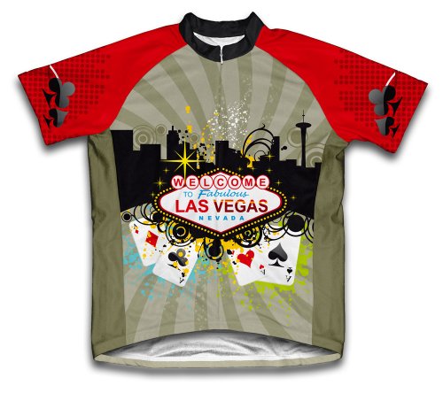 ScudoPro Las Vegas Fever Short Sleeve Cycling Jersey for Men - Size M Gray