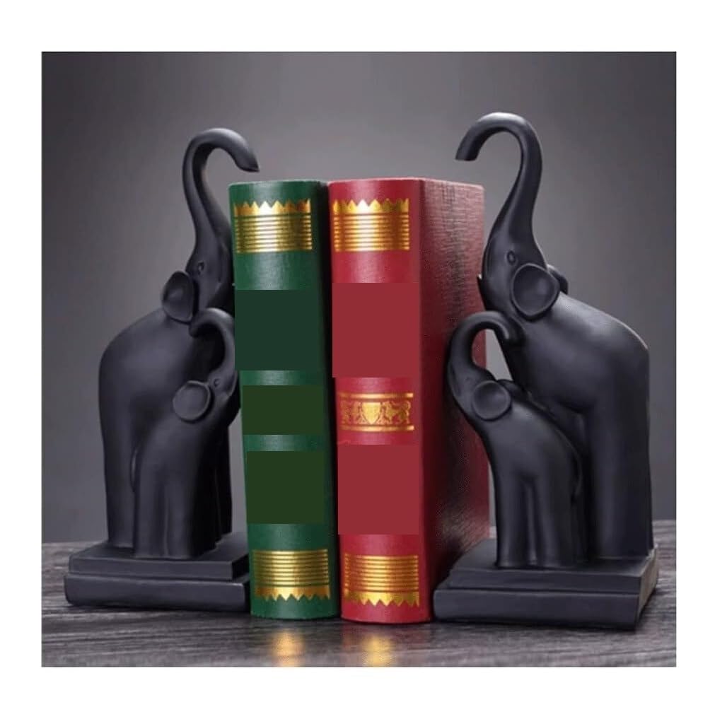 Organizador De Escritorio Tapón para Libros, sujetalibros de Resina, Extremos creativos para Libros de Elefante, tapón para Libros de Arte y Literatura clásica Tapones para Libros