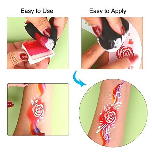 Bowitzki Face Paint Sponges 10 Pieces Petals Face Painting Black Sponges High Density For Art Work And Body Paint Kids(10 Pieces) #TOP3