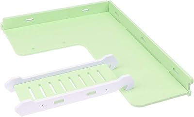 VILLCASE Animal Toys Hamster Platform with Climbing Ladder, Hamster Climbing Toys, Synthetic Wood Board Hamster Playground Activity Stand Platform for Hamster Chinchilla Parrot (Green) Parakeet Toys