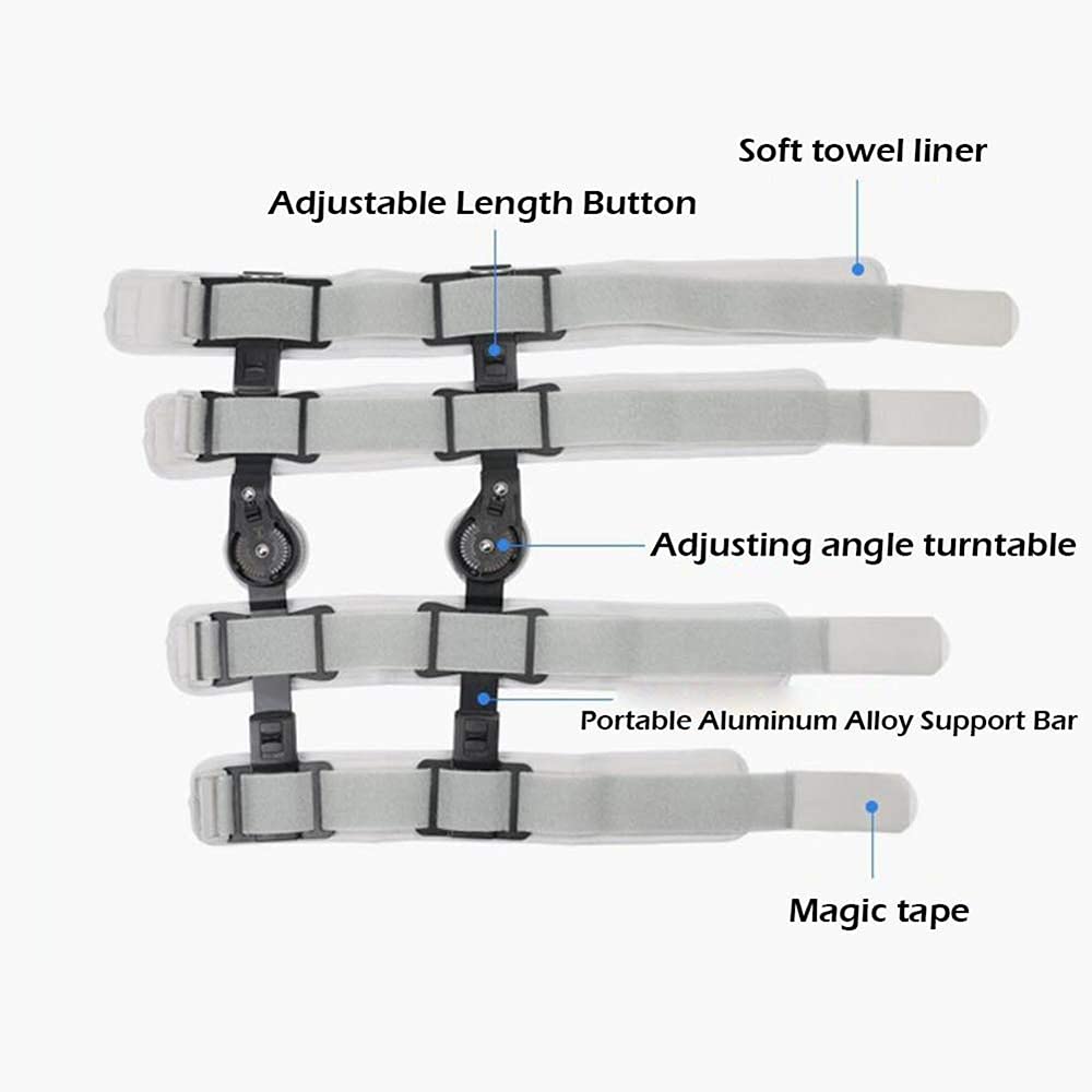 Orteza Stawu Kolanowego, Regulowany Stabilizator Kolana, Rehabilitacja Złamania, Orteza Kolana, Szyna Stabilizująca, Opaska Na Skręcenie, Uraz Łąkotki Po Operacji,With Strap Left