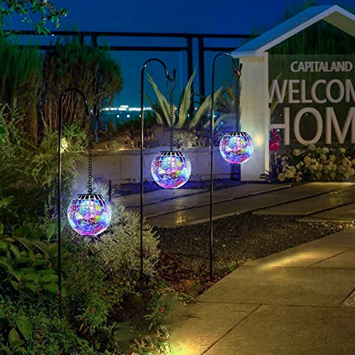 Vcuteka Hanging Solar Lights Outdoor - Solar Powered Waterproof Landscape Lanterns With Mosaic Design For Patio, Yard, Garden And Pathway Decor #TOP1