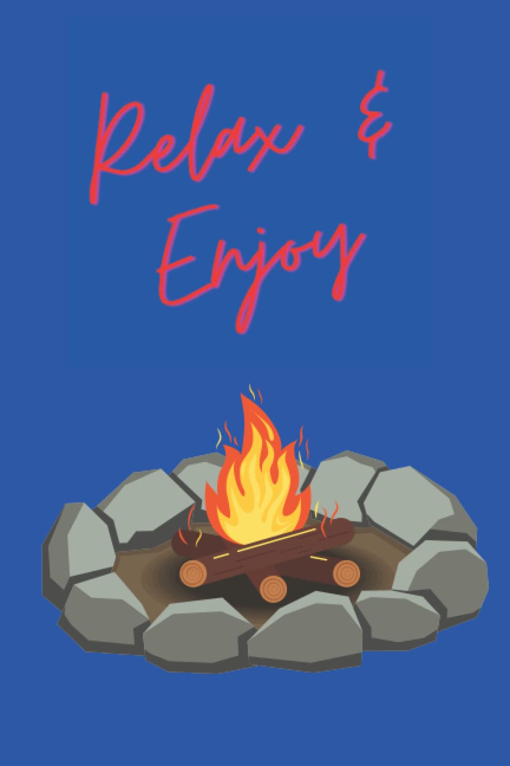 Relax & Enjoy Campfire Journal/Notebook (Blue)