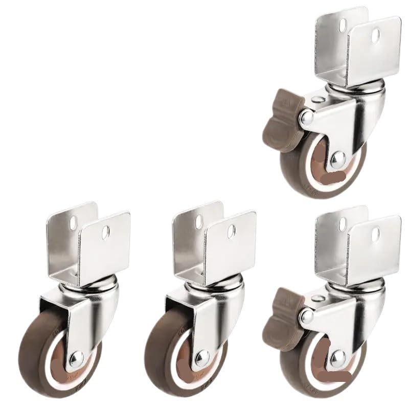 Roulettes pivotantes anti-rayure en U 22mm pour protéger vos parquets fragiles