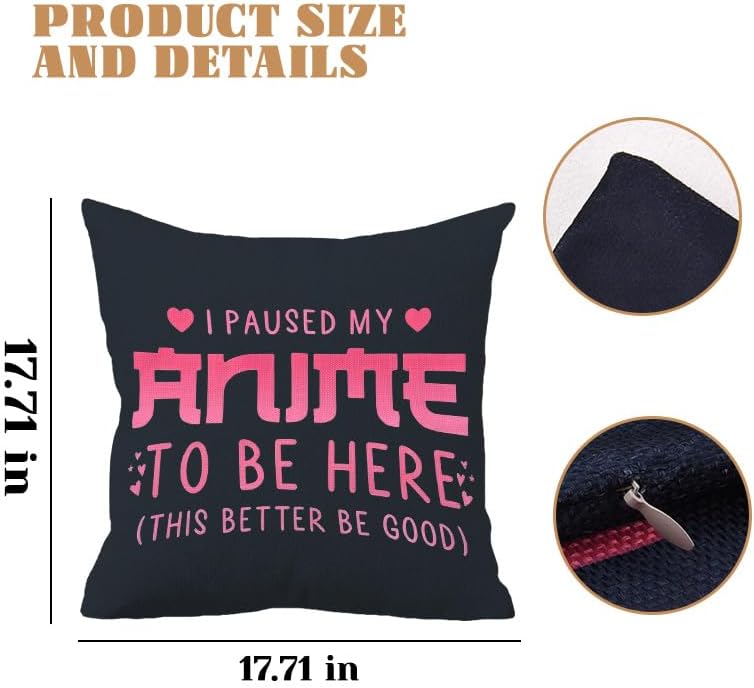 Otaku Anime Lover Birthday Gifts for Women Girls Daughter Niece Granddaughter Anime Merch Merchandise for Women Girls Best Friend Friendship Gifts for Otaku Pillow Cover Case for Sofa Chair image 5