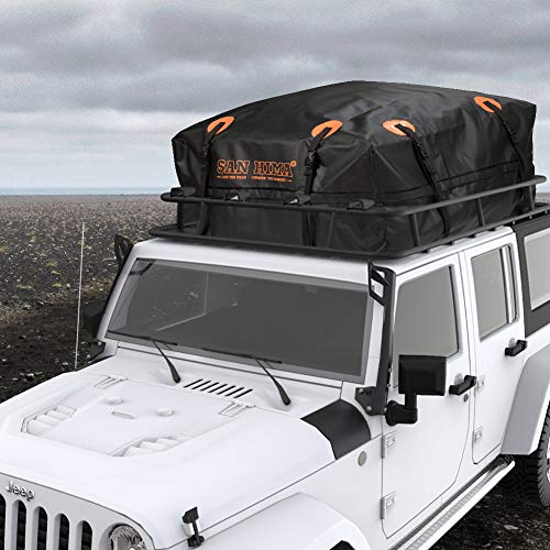 Rooftop Cargo Bag - (14.7 Cubic Feet) Heavy Duty Roof Bag - 100% Waterproof Excellent Quality Car Top Carrier Bag Fits All Cars with Rack - Roof Top Car Bag, 1 Year Warranty - Thumbnail 7