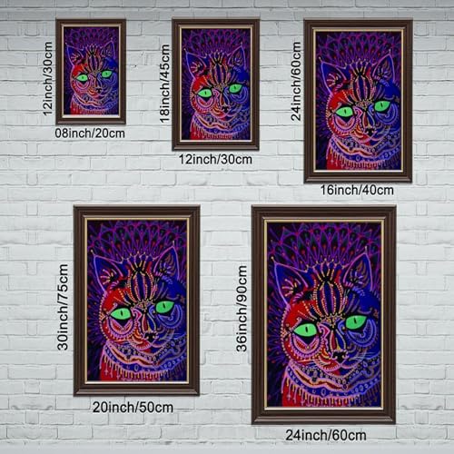 Toile Louis Wain chat psychédélique pour exprimer votre passion de l'art