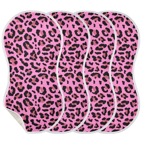 xigua Leopard Spots Baby Burp Cloths for Newborn Boys and Girls 2 Pack, Soft & Absorbent Cotton Baby Burp Cloth, Baby Washcloths, Newborn Towel, Burp Rags3