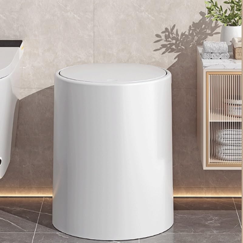 Household Living Room Bathroom Kitchen Press with Lid Trash Can PP Material