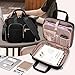 Prokva 3 Ring Zipper Binder, 2 Inch Ring Binder Organizer Bag with Shoulder Strap Fits 13 Inch Laptop and 500 Sheets, Black (Empty Bag Only)