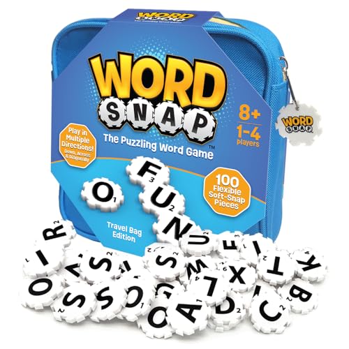 Word Strategy Game with Travel Bag, Word Puzzle for Adults, Family, and Kids, Fun Game for Ages 8+, 1-4 Players
