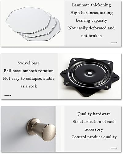 Vista 6 de Zapatero moderno y creativo redondo inteligente zapatero Lazy Susan giratorio 360 giratorio moderno octogonal giratorio zapatero espacio pequeño