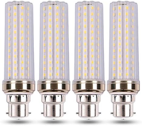 Akynite B22 LED Corn Light Bulbs 20W Cool White 6000K, 2000LM, 88 LEDs, 360° Beam Angle, 150W B22 Incandescent Equivalent, BC Bayonet LED Corn Lamp Daylight White, Not Dimmable, Pack of 4