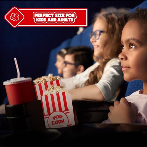 poppy39s paper popcorn bags - 200 1oz concession-grade bags popcorn machine accessories for popcorn bars movie nights concessions